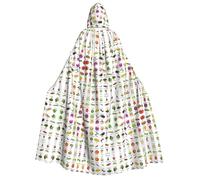 JBJGKHLP Présentation de divers légumes imprimés cape à capuche pour adulte cosplay bal masqué festival carnaval événements thématiques