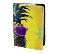 JBJGKHLP Psych Étui portefeuille unisexe léger et sécurisé avec citation ananas, Noir , Taille unique