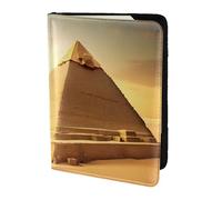 JBJGKHLP Pyramide égyptienne dans le désert imprimé passeport documents de voyage étui portefeuille unisexe léger sécurisé accessoires de voyage, Noir , Taille unique