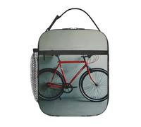JBJGKHLP Sac à déjeuner isotherme avec motif de vélo rétro pour transporter des collations, des boissons, des salades