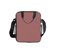 JBJGKHLP Sac à déjeuner transparent avec imprimé tie-dye arc-en-ciel rouge pour école, bureau, voyage, pique-nique, boîte à bento