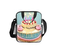 JBJGKHLP Sac à déjeuner transparent avec inscription « Happy Birthday » - Pour l'école, le bureau, les voyages, les pique-niques