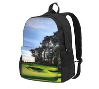 JBJGKHLP Sac à dos de grande capacité pour adulte résistant à l'eau et léger Motif parcours de golf et arbre