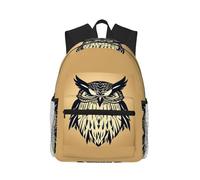 JBJGKHLP Sac à dos léger et décontracté pour adultes avec imprimé hibou mignon et résistant à l'eau pour un usage quotidien, voyage, randonnée, trajet