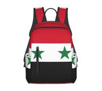 JBJGKHLP Sac à dos léger unisexe imprimé drapeau de la République arabe syrienne Sac à dos de voyage quotidien Gym Travail Voyage Sac à dos Sac à dos Sac de travail
