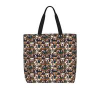 JBJGKHLP Sac de rangement extra large unisexe avec imprimé bouledogue anglais, réutilisable, respectueux de l'environnement