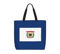 JBJGKHLP Sac de rangement extra large unisexe avec imprimé drapeau de l'État de Virginie-Occidentale, réutilisable, respectueux de l'environnement