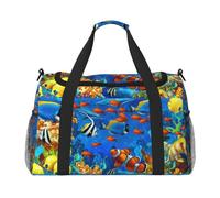 JBJGKHLP Sac de voyage polyvalent avec imprimé océan, poissons tropicaux, corail, monde sous-marin
