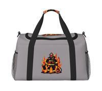 JBJGKHLP Sac de voyage polyvalent avec imprimé pompier - Sac à main pliable - Sac fourre-tout à bandoulière pour voyage d'affaires en plein air