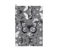 JBJGKHLP Serviette de golf légère et portable avec imprimé papillon gris sarcelle pour activités de plein air