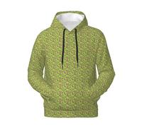 JBJGKHLP Sweat à capuche vert Clever Monkey Print pour homme avec poche kangourou, Noir , S