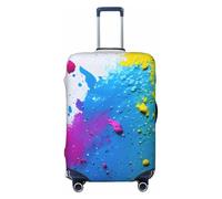 JBJGKHLP Toile de fond imprimée universelle contre les éclaboussures de peinture élastique pour bagages de voyage d'affaires vacances, Noir , M, Bagage à main