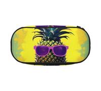 JBJGKHLP Trousse à crayons pratique avec citation en anglais Psych Ananas, Noir , Taille unique, Organiseur de sac
