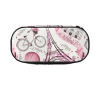 JBJGKHLP Trousse à crayons pratique avec imprimé de la Tour de Paris - Pour l'école et le bureau, Noir , Taille unique, Organiseur de sac