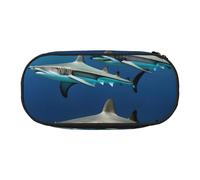 JBJGKHLP Trousse à crayons pratique avec motif requins marteaux, sac de rangement pratique pour l'école, le bureau, Noir , Taille unique, Organiseur de sac