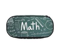 JBJGKHLP Trousse à crayons pratique pour cours de mathématiques avec impression de mots pour l'école et le bureau, Noir , Taille unique, Organiseur de sac