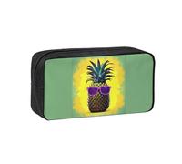 JBJGKHLP Trousse à crayons simple et spacieuse avec citation ananas psychologique - Pochette de rangement légère