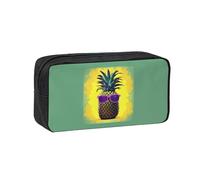 JBJGKHLP Trousse à crayons simple et spacieuse avec citation ananas psychologique - Pochette de rangement légère