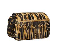 JBJGKHLP Trousse polyvalente avec imprimé hiéroglyphes égyptiens - Grande capacité de rangement - Trousse de toilette de voyage ou de bureau