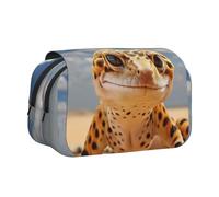 JBJGKHLP Trousse polyvalente avec imprimé léopard sable gecko grande capacité de rangement pour maquillage trousse de toilette voyage bureau