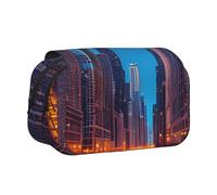 JBJGKHLP Trousse polyvalente Chicago Night Print Grande capacité de rangement Trousse de toilette de voyage