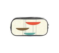 JBJGKHLP Trousse transparente transparente pour garçons et filles avec impression moderne du milieu du siècle