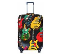 JBJGKHLP Valise élastique universelle avec impression de guitare colorée pour voyage, affaires, vacances, Noir , M, Bagage à main