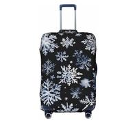 JBJGKHLP Valise élastique universelle avec imprimé bonhomme de neige, étoiles et flocons de neige, Noir , L, Bagage à main