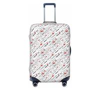 JBJGKHLP Valise élastique universelle avec inscription « I Love You Words with Hearts » - Protection étanche pour voyage d'affaires vacances, Noir , L, Bagage à main