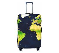 JBJGKHLP Valise élastique universelle imprimée carte du monde protection bagage étanche voyage d'affaires vacances, Noir , XL, Bagage à main