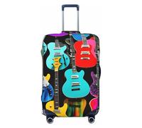 JBJGKHLP Valise élastique universelle imprimée de guitares colorées, protection étanche pour voyage, affaires, vacances, Noir , L, Bagage à main