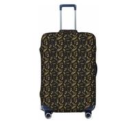 JBJGKHLP Valise élastique universelle imprimée instruments de musique protection bagages voyage d'affaires vacances, Noir , L, Bagage à main
