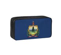 JBJGKHLP Vermont State Flag Print Simple Spacieux Pen Case Office Stationery Organizer Pouch Lightweight Storage Pens