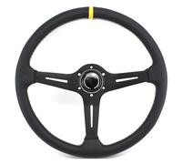 JBJXFAMAY Extension de Palette de Changement de Vitesse Volant De Course Universel en Cuir Grand Diamètre 15 Pouces 380 Mm(Un)