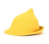 JBJYGSG Chapeau de sorcière moderne en laine, épais, chaud et élégant, for l'hiver, accessoire de costume de fête(Yellow)