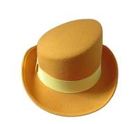 JBJYGSG Chapeau Haut De Forme Chapeau Fedoras Haut De Gamme 9 Couleurs, Chapeau Magique For Hommes(Deep Yellow)