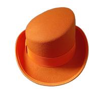 JBJYGSG Chapeau Haut De Forme Chapeau Fedoras Haut De Gamme 9 Couleurs, Chapeau Magique For Hommes(Orange)