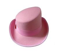 JBJYGSG Chapeau Haut De Forme Chapeau Fedoras Haut De Gamme 9 Couleurs, Chapeau Magique For Hommes(Pink)