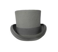 JBJYGSG Chapeau Haut De Forme Chapeaux classiques en feutre de laine, casquette équestre, chapeau magique for hommes et femmes, chapeau Vintage, noir et rouge(Grey,S 52-55cm)
