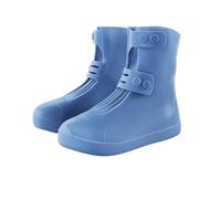 JBJYGSG Couvre-chaussures imperméables en silicone for bottes de pluie montantes, antidérapants, réutilisables et épais(Blue,XX-Large)