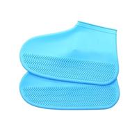 JBJYGSG Couvre-chaussures imperméables en silicone, unisexes, réutilisables, for l'intérieur et l'extérieur(Blue Rubber,XL-33CM)