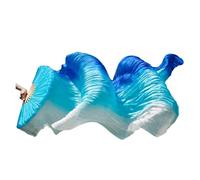 JBJYGSG Éventails en Soie Éventail de Danse du Ventre for Enfants et Femmes, Voile de Couleur dégradé, Pratique de Danseuse, Imitation Soie, 1 Paire de Long 120/150/180cm(Color 23,1 pair-150x90cm)