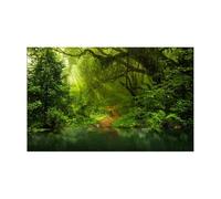 JBJYGSG Fond Aquarium Autocollant de Fond d'aquarium, Affiche forêt Tropicale, décoration, Papier Peint Autocollant, arrière-Plan(50x80cm)