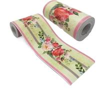 JBJYGSG Frise Murale Adhesive 10M auto-adhésif décoratif taille ligne Art autocollant salon coin plinthe bordure salle de bain étanche fleur Stickers muraux(Waist line 11)