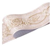 JBJYGSG Frise Murale Adhesive Auto-adhésif mur plinthe bordure autocollant étanche papier peint Floral Vintage Home Decor(04)