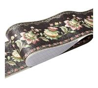 JBJYGSG Frise Murale Adhesive Autocollant mural ligne de taille cuisine taille salle de bain toilette étanche auto-adhésif PVC papier peint bordure papier peint Floral(G)