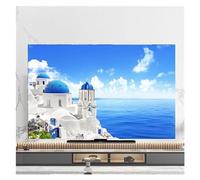 JBJYGSG Housse éCran Tv Couvercle de capot décoratif de 32 à 85 pouces, for écran TV PC, peinture de paysage(Blue,40 inch or 43 inch)
