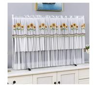 JBJYGSG Housse éCran Tv TV Cover Can Be Turned on Without Remove The TV Cover Hanging Desktop Thin LCD Protective Cover with Lace Simple(Color 013,130x75cm)