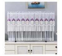 JBJYGSG Housse éCran Tv TV Cover Can Be Turned on Without Remove The TV Cover Hanging Desktop Thin LCD Protective Cover with Lace Simple(Color 017,168x100cm)