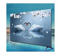 JBJYGSG Housse éCran Tv Universal TV Cover Protective Household Cover Cloth Machine Washable Soft And Silky TV Decoration 32-75 Inch(Color- 01,58-60 Inch)